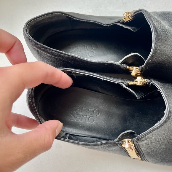 •Franco Sarto• black leather Kristof side zip loafers - Picture 4 of 7